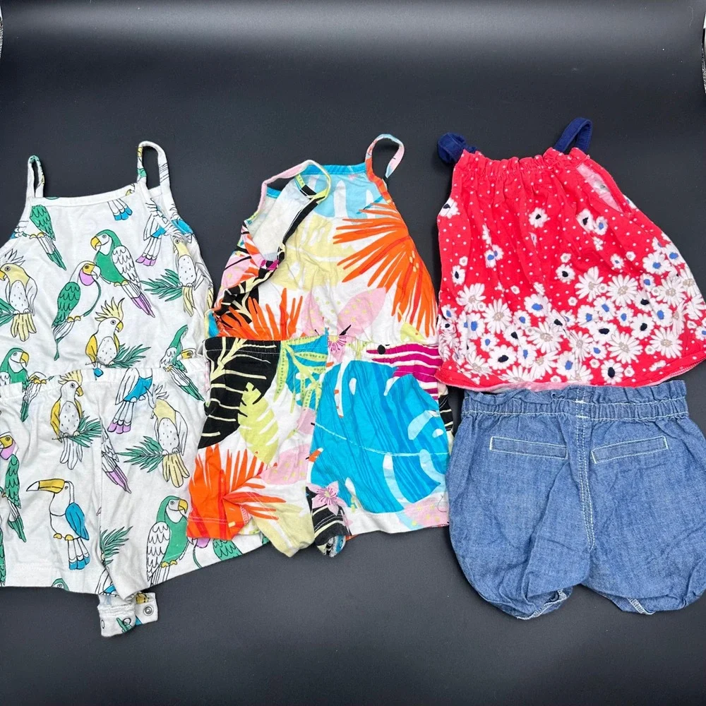 Baby Toddler Girl Clothes Bundle Rompers Shorts Skirt Top Set 9-18 Months‎